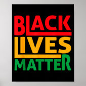 Black Lives Blm Human Rights Black History Month  Poster (Voorkant)