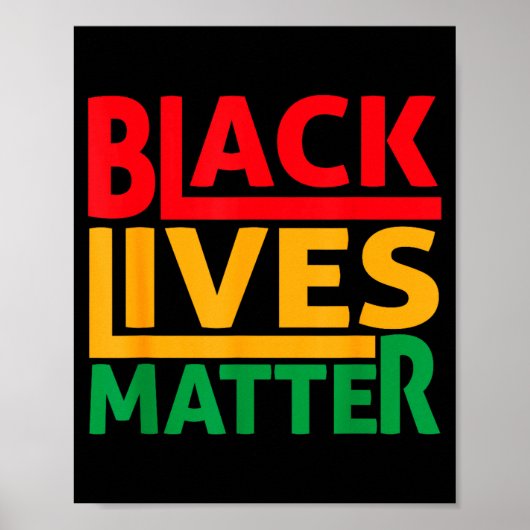 Black Lives Blm Human Rights Black History Month Poster (Voorkant)