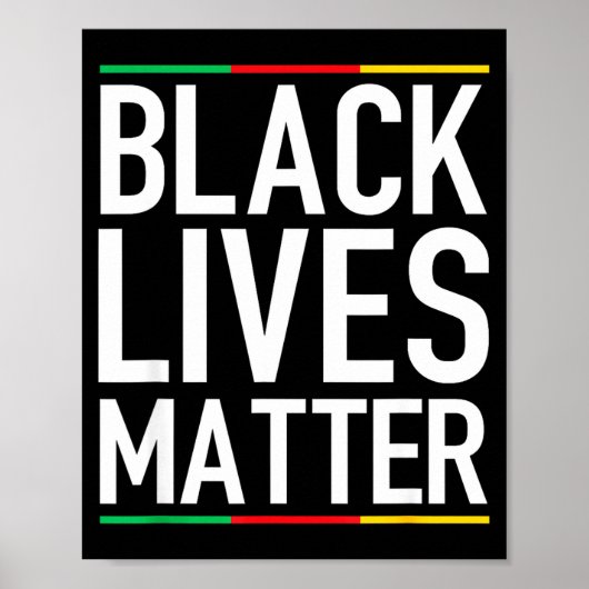 Black Lives Blm Human Rights Black History Month  Poster (Voorkant)