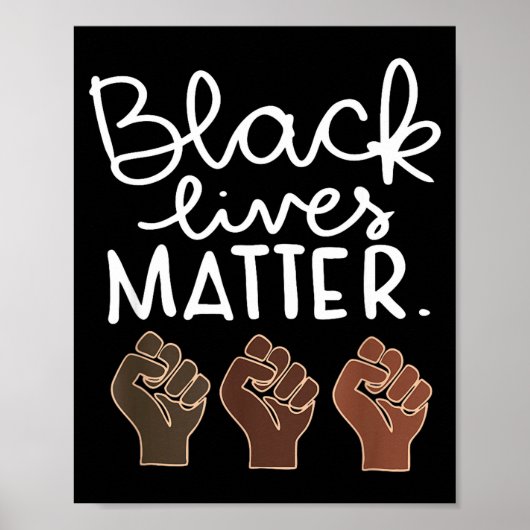 Black Lives Blm Human Rights Black History Month  Poster (Voorkant)