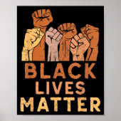 Black Lives Blm Human Rights Black History Month  Poster (Voorkant)