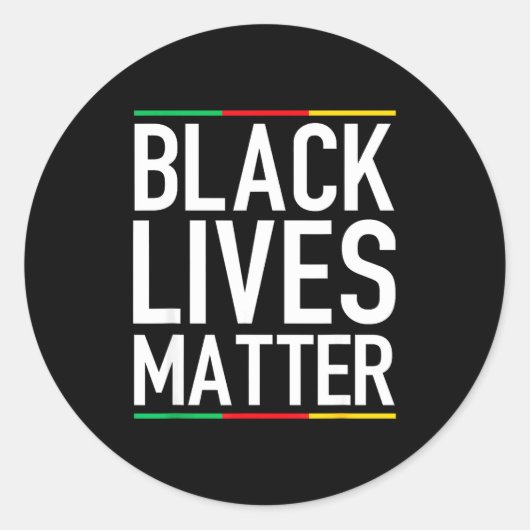 Black Lives Blm Human Rights Black History Month  Ronde Sticker (Voorkant)
