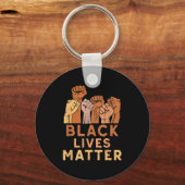 Black Lives Blm Human Rights Black History Month Sleutelhanger (Voorkant)