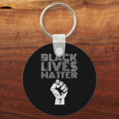 Black Lives Blm Human Rights Black History Month  Sleutelhanger (Voorkant)