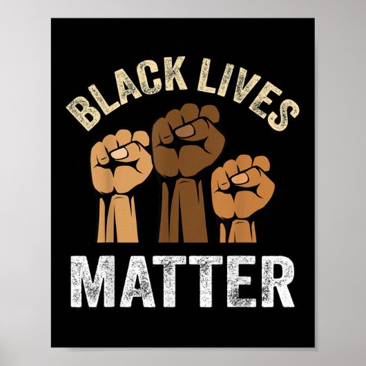 Black Lives Blm Zwarte Empowerment Kinderen Mannen Poster (Voorkant)