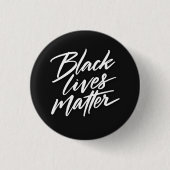 Black Lives Match Script Lettering Ronde Button 3,2 Cm (Voorkant)