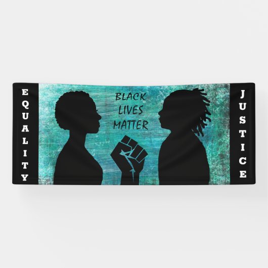 Black Lives Materie Equality and Justice Spandoek (Horizontaal)