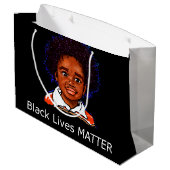 Black Lives Materie Family Child Boy Racism Son Groot Cadeauzakje (Achterkant Gekanteld)