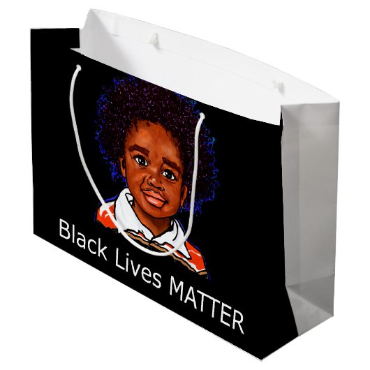 Black Lives Materie Family Child Boy Racism Son Groot Cadeauzakje (Achterkant Gekanteld)