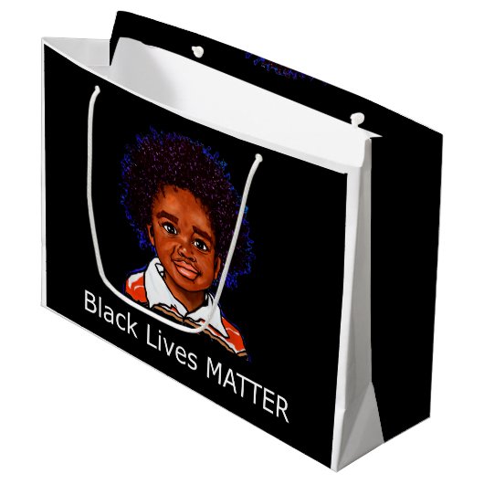 Black Lives Materie Family Child Boy Racism Son Groot Cadeauzakje (Voorkant Gekanteld)