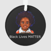 Black Lives Materie Family Child Boy Racism Son Ornament (achterkant)