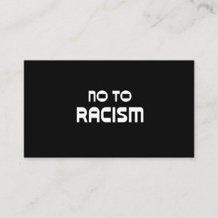 Black Lives Materie No to Racism Visitekaartje
