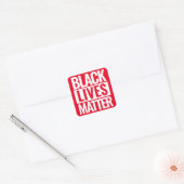Black Lives Matte aangepast rood Vierkante Sticker (Envelop)