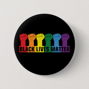 Black Lives Matte _ BLM regenboog Ronde Button 5,7 Cm