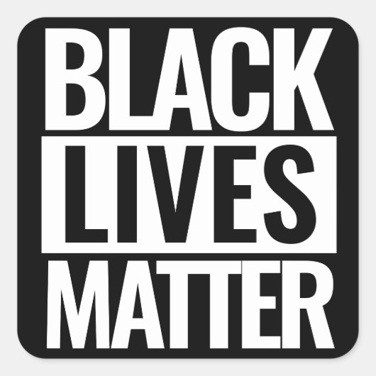 Black Lives Matte op maat Vierkante Sticker (Voorkant)
