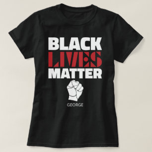 Black Lives Matte Raised First Gepersonaliseerd Na T-shirt