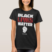 Black Lives Matte Raised First Gepersonaliseerd Na T-shirt (Voorkant)