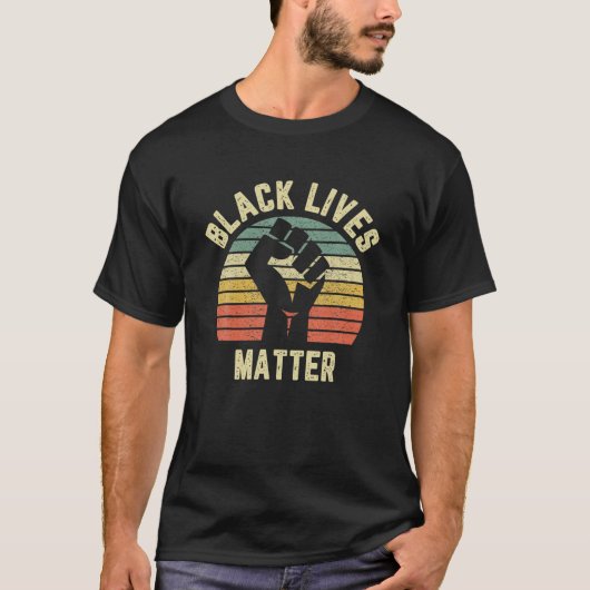 Black Lives Matte Shirt Cool Retro Design voor BLM (Voorkant)