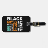 Black Lives Matte Simple Oranje Blue Typografie Bagagelabel (Voorkant horizontaal)