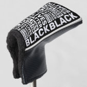 Black Lives Matte Simple White Black Typografie Golfheadcover (3/4 voorkant)