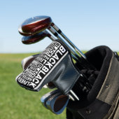 Black Lives Matte Simple White Black Typografie Golfheadcover (Insitu)