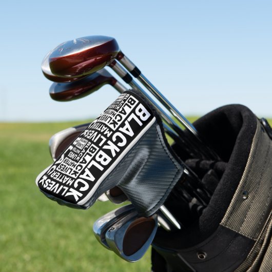 Black Lives Matte Simple White Black Typografie Golfheadcover (Insitu)