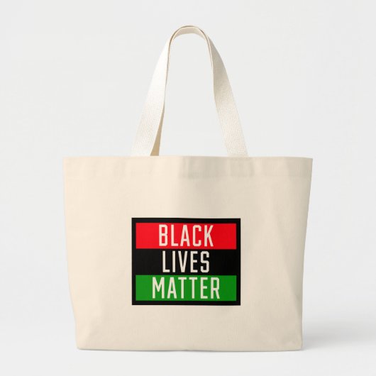Black Lives Matter 2 Grote Tote Bag (Voorkant)