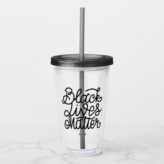 Black Lives Matter Acryl Drinkbeker (Voorkant)