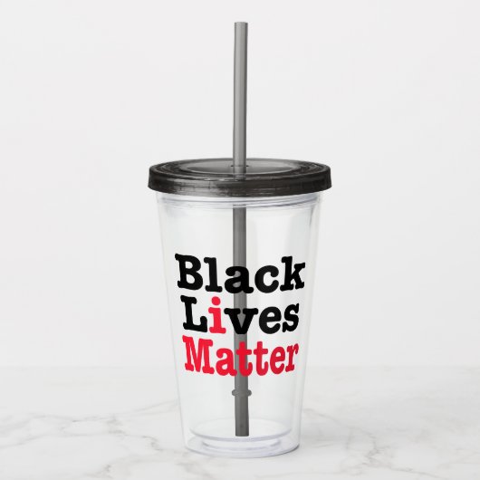 Black Lives Matter Acryl Drinkbeker (Voorkant)