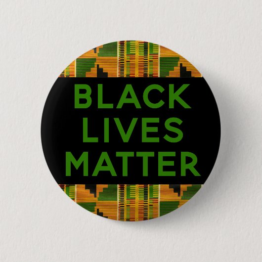 Black Lives Matter - African Kente Ethnic print Ronde Button 5,7 Cm (Voorkant)