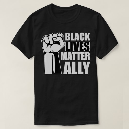 Black Lives Matter Ally Fist Support Equality Mann T-shirt (Design voorkant)