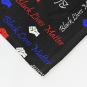 Black Lives Matter American Flag BLM Movement Fleece Deken (Hoek)