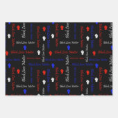 Black Lives Matter American Flag BLM Movement Inpakpapier Vel (Voorkant 3)