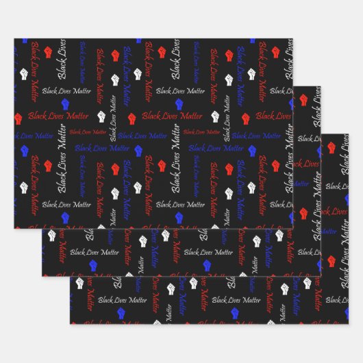 Black Lives Matter American Flag BLM Movement Inpakpapier Vel (Set)