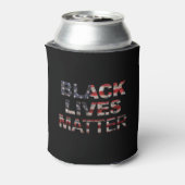Black Lives Matter | Amerikaanse vlag Blikjeskoeler (Blikje Achterkant)