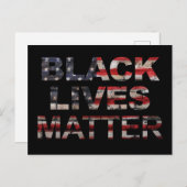 Black Lives Matter | Amerikaanse vlag Briefkaart (Voorkant / Achterkant)