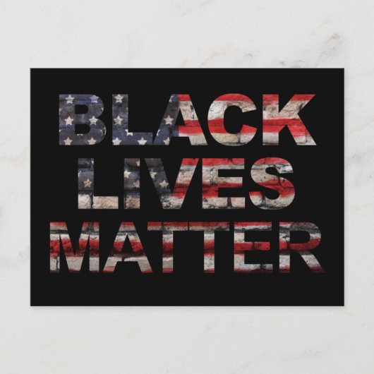 Black Lives Matter | Amerikaanse vlag Briefkaart (Voorkant)