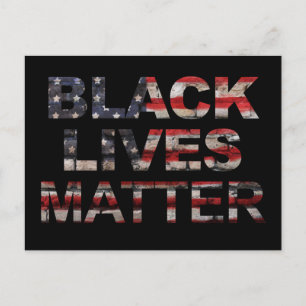 Black Lives Matter   Amerikaanse vlag Briefkaart