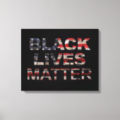 Black Lives Matter | Amerikaanse vlag Canvas Afdruk (Voorkant)