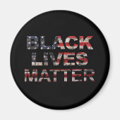 Black Lives Matter | Amerikaanse vlag Magneet (Voorkant)
