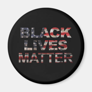 Black Lives Matter   Amerikaanse vlag Magneet