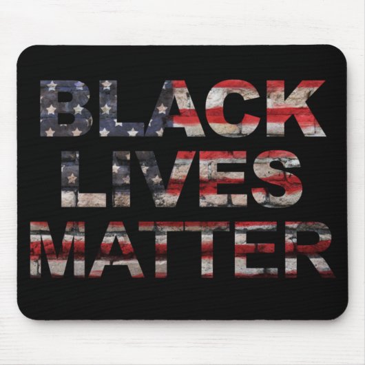 Black Lives Matter | Amerikaanse vlag Muismat (Voorkant)