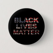 Black Lives Matter | Amerikaanse vlag Ronde Button 5,7 Cm (Voorkant)