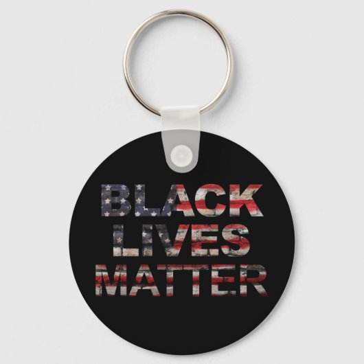 Black Lives Matter | Amerikaanse vlag Sleutelhanger (Voorkant)
