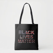Black Lives Matter | Amerikaanse vlag Tote Bag (Voorkant)