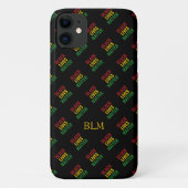 Black Lives Matter BHM Monogram Case-Mate iPhone Case (Achterkant)