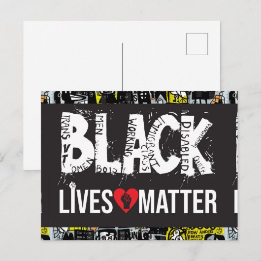 Black Lives Matter Blank Kaart (Voorkant / Achterkant)