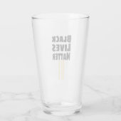Black Lives Matter BLM 3 Yellow Stripes Glas (Achterkant)