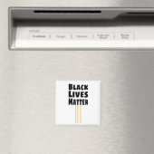 Black Lives Matter BLM 3 Yellow Stripes Magneet (Insitu (Vaatwasser))