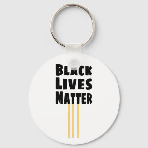 Black Lives Matter BLM 3 Yellow Stripes Sleutelhanger